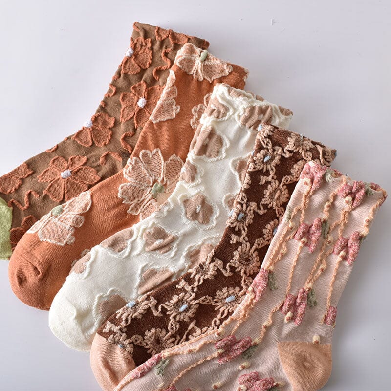 BowLift | Women's Floral Cotton Socks (10 Pairs)