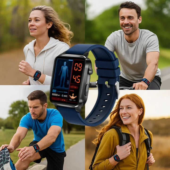 GlucoWell | Non-Invasive Diabetes Smartwatch – Blood Sugar Monitor – HD Display – Pain-Free Glucose Tracking for Adults Bowlift