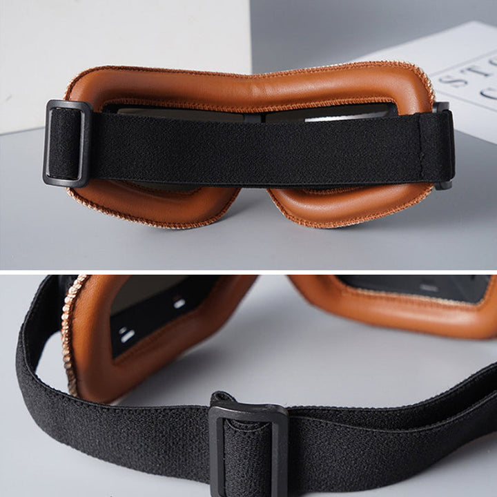 BowLift | RoadRider | Vintage Motorcycle Goggles with Interchangeable Lenses and Comfort Padding