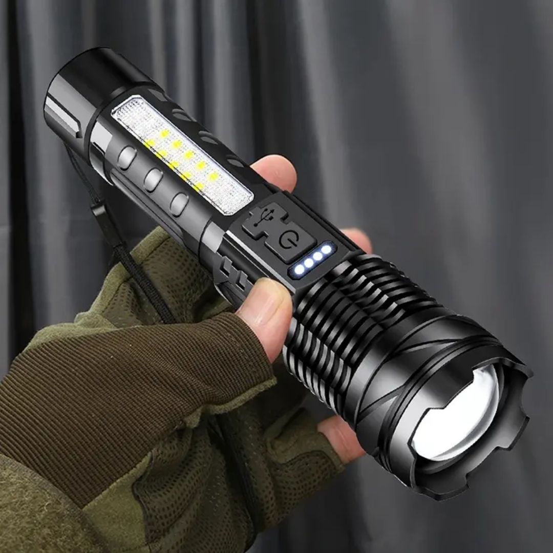 BowLift | Zoomable LED Flashlight – 3KM Range, Ultra Bright & Durable