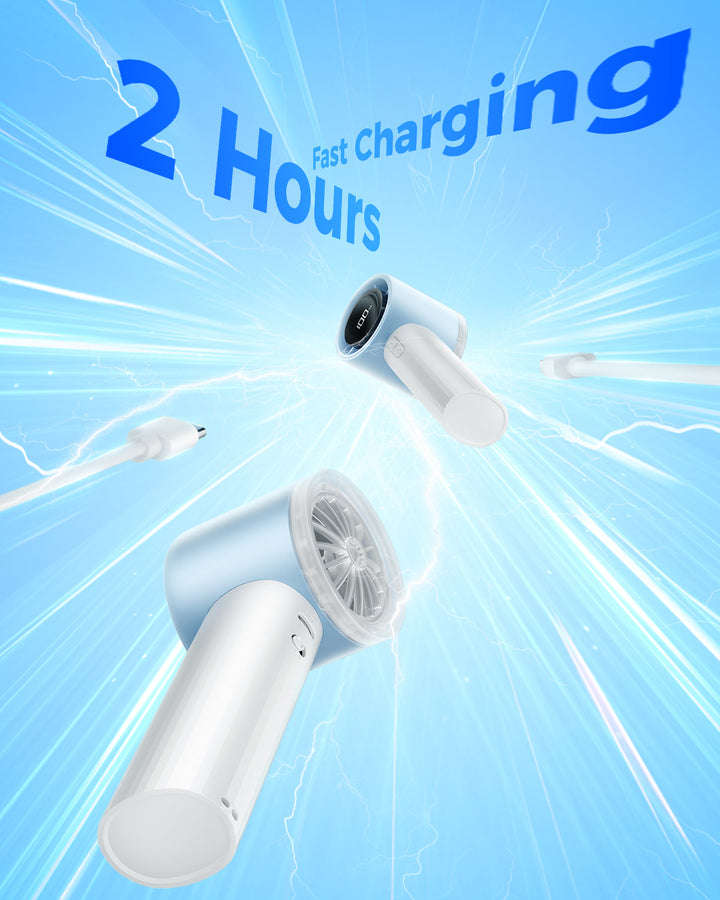Portable High Speed Handheld Turbo Fan with LED Display | Bowlift