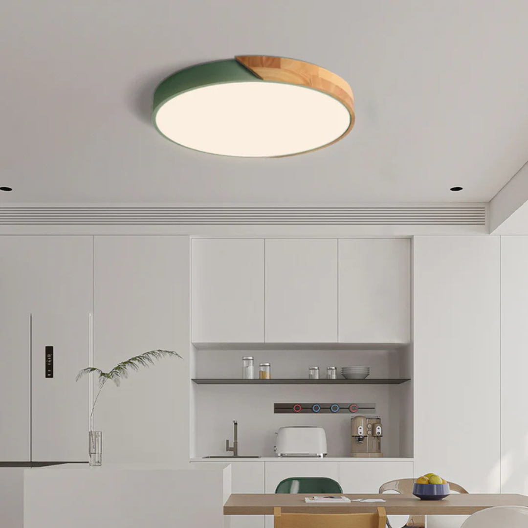 BowLift | Delos – Scandinavian Wooden LED Ceiling Light | Modern Energy-Efficient Interior Lighting
