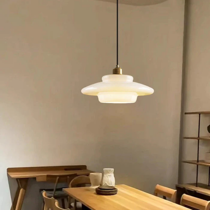 BowLift | White Glass Design Pendant Lamp