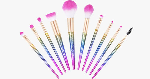 BowLift | Set of 10 glittering makeup brushes - Ready to give you any look you desire!