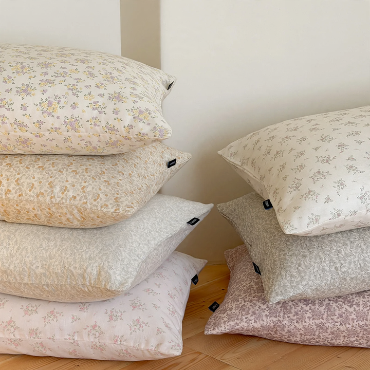 Cotton pillowcase, double-layered, pair