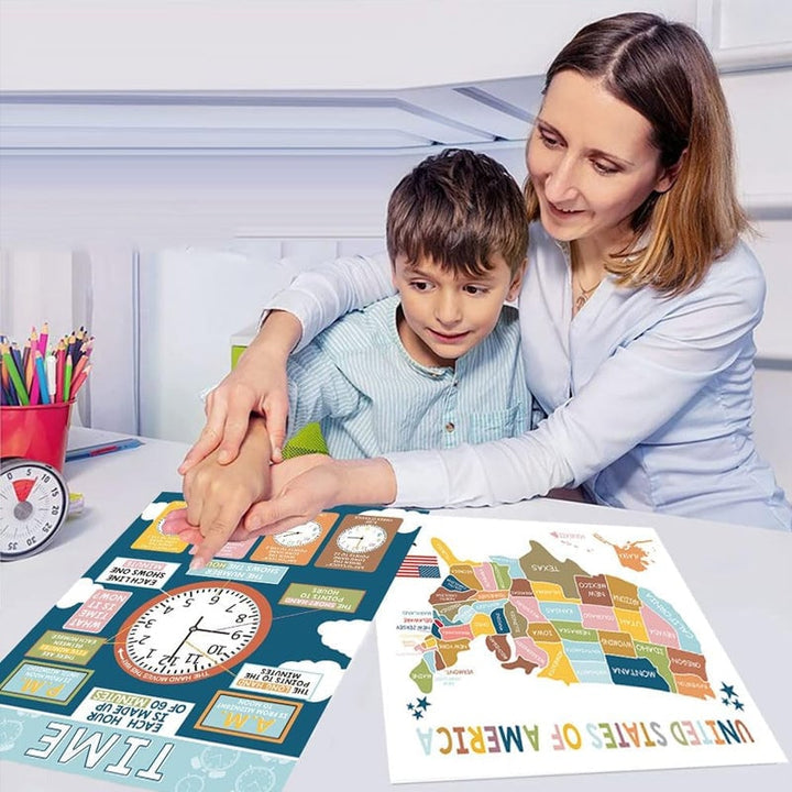 BowLift | 📚Boho PreK Educational Posters 16 pcs