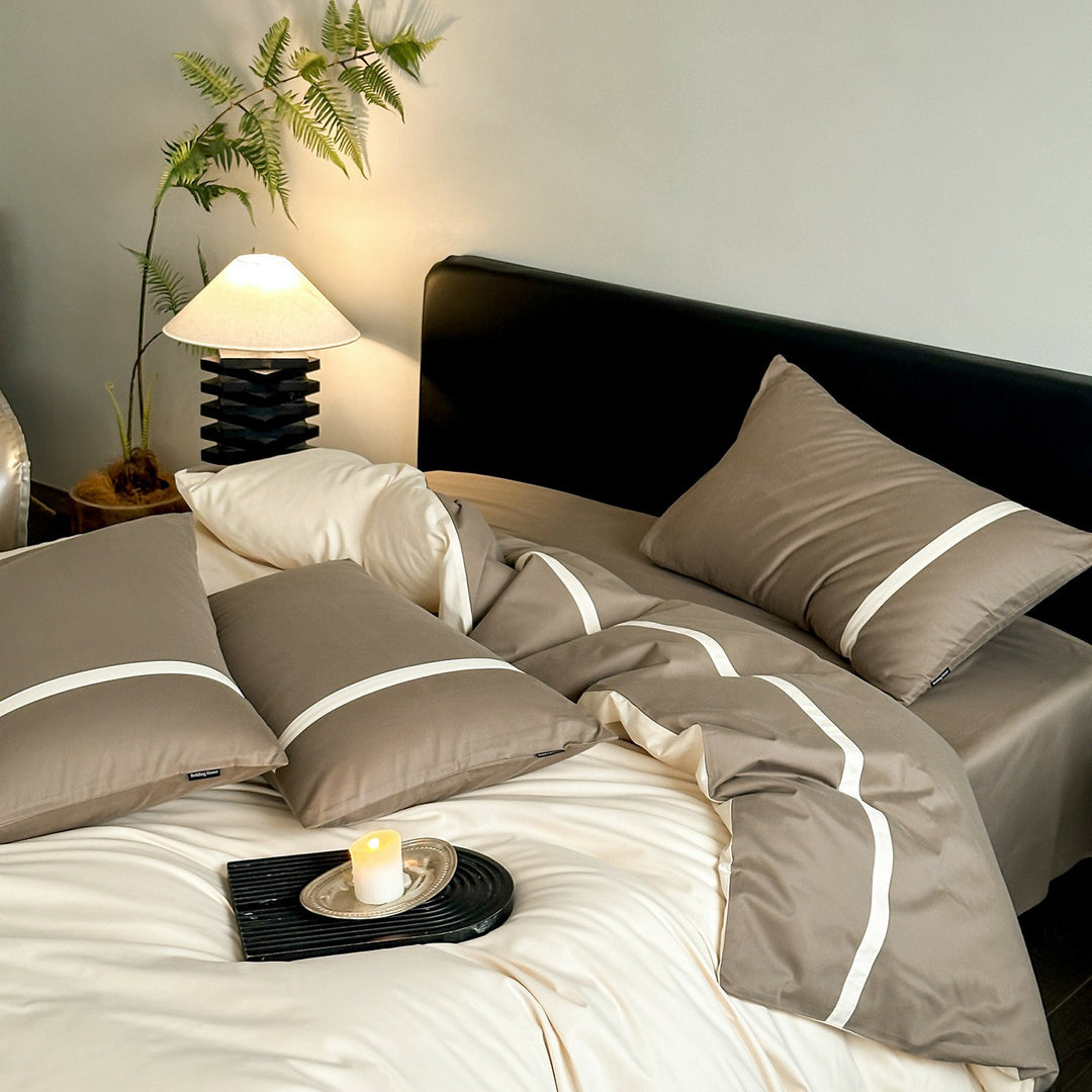 Cotton bedding set, 100s, brushed, four pieces