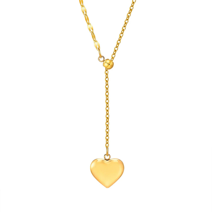 BowLift | 14k Dainty Feminine Heart Dangle Necklace
