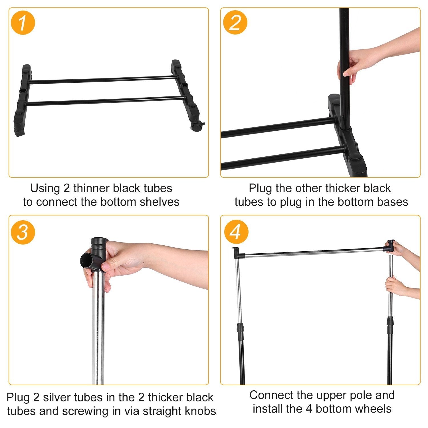 BowLift | 15 kg./33 lbs. height-adjustable clothing rack