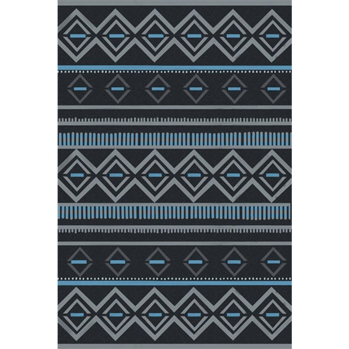BowLift | Warmer Brown Americana Tribal Rug Striped Geometric Polyester Pet Friendly Stain Resistant Area Rug for Accent Area