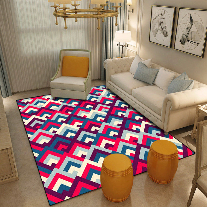BowLift | Southwest Colorful Geometric Carpet Polyester Washable Non-Slip Stain Resistant Carpet for Bedroom