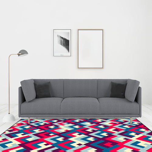 BowLift | Southwest Colorful Geometric Carpet Polyester Washable Non-Slip Stain Resistant Carpet for Bedroom