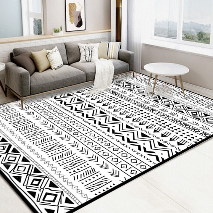 BowLift | Scandinavian Geometric Chevron Rug Southwest Tribal Rug Synthetic Pet Friendly Area Rug for Living Room
