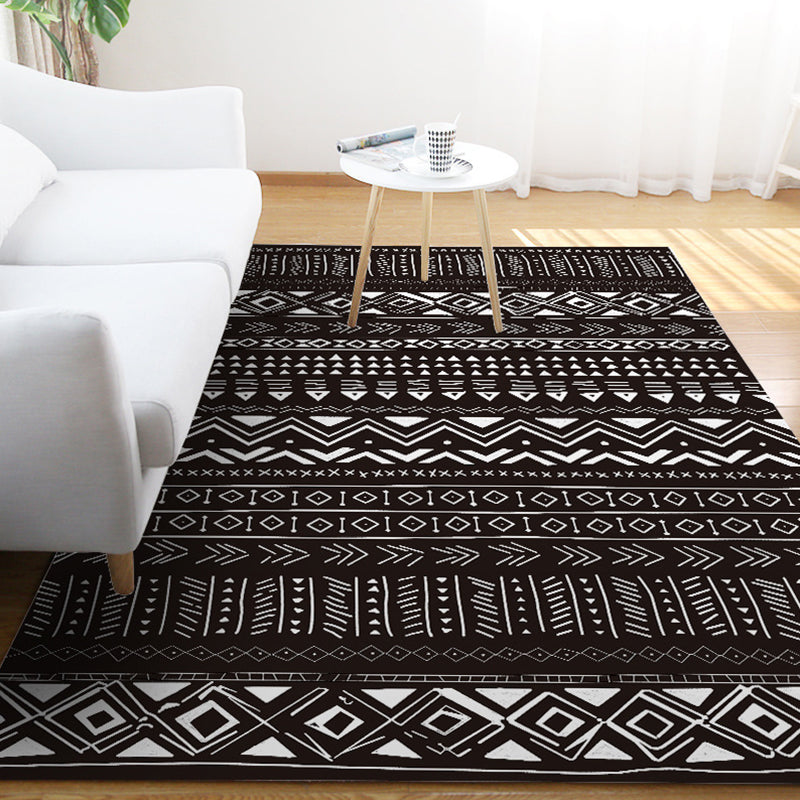 BowLift | Scandinavian Geometric Chevron Rug Southwest Tribal Rug Synthetic Pet Friendly Area Rug for Living Room