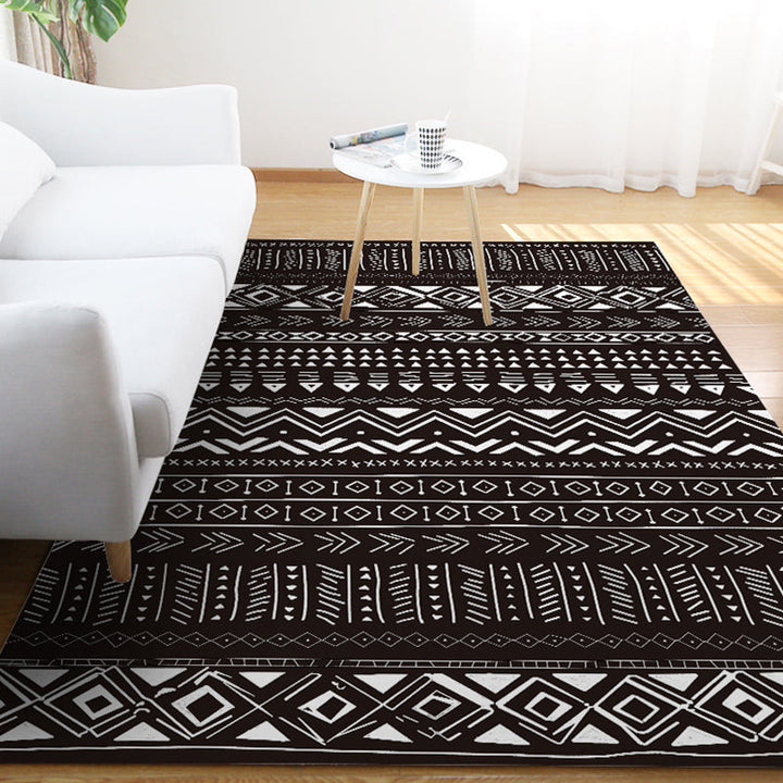 BowLift | Scandinavian Geometric Chevron Rug Southwest Tribal Rug Synthetic Pet Friendly Area Rug for Living Room