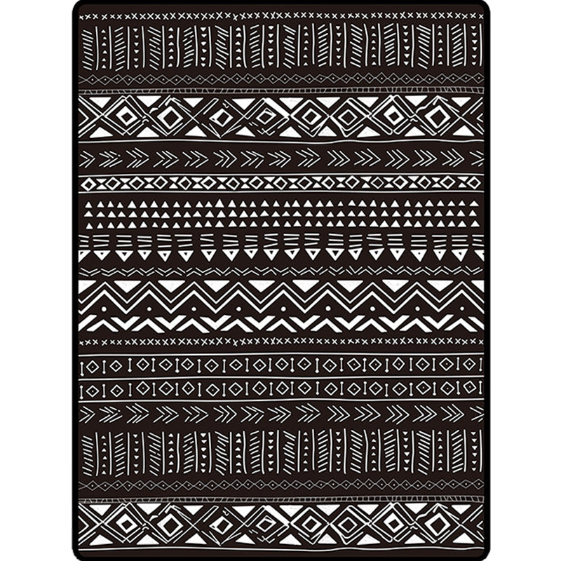 BowLift | Scandinavian Geometric Chevron Rug Southwest Tribal Rug Synthetic Pet Friendly Area Rug for Living Room
