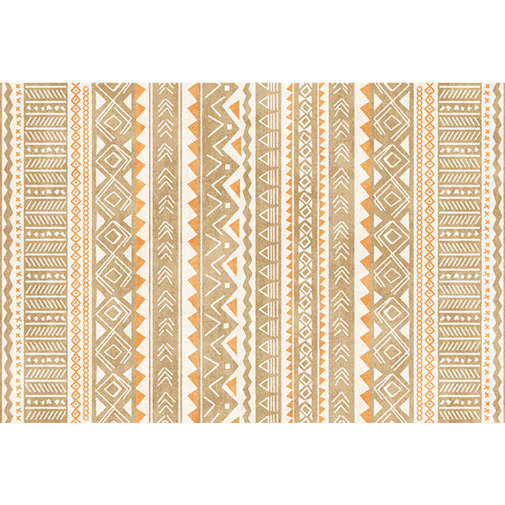 BowLift | Indian America Area Rug Striped Diamond Geometric Synthetic Stain Resistant Power Loom Rug for the Area around the Fireplace