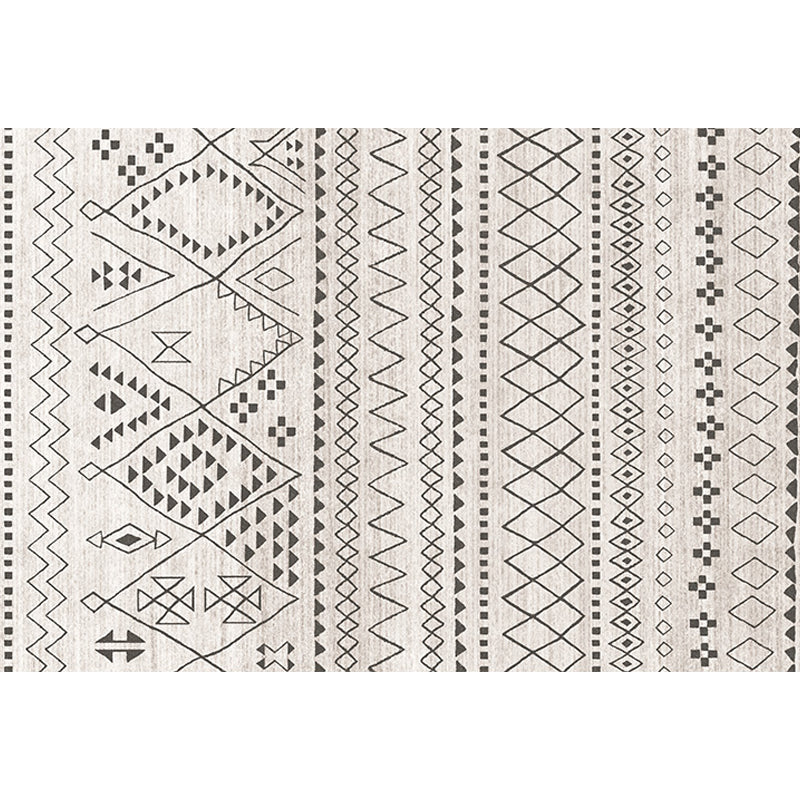 BowLift | Southwestern Rug Simple Geometric Diamond Washable Rug for Bedroom Power Loom Washable Non-Slip Rug