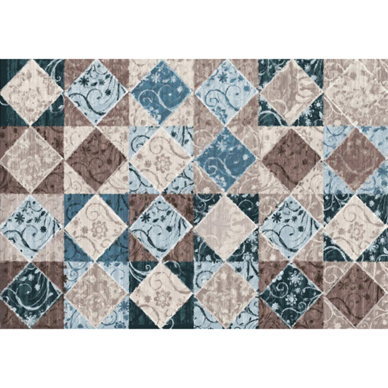 BowLift | Moroccan Living Room Rug Colorful Petal Diamond Pattern Rug Polyester Non-slip Flooring