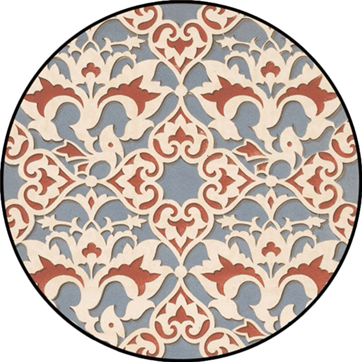 BowLift | Light Blue Americana Rug Polyester Southwestern Pattern Rug Non-slip Back Rug for Bedroom
