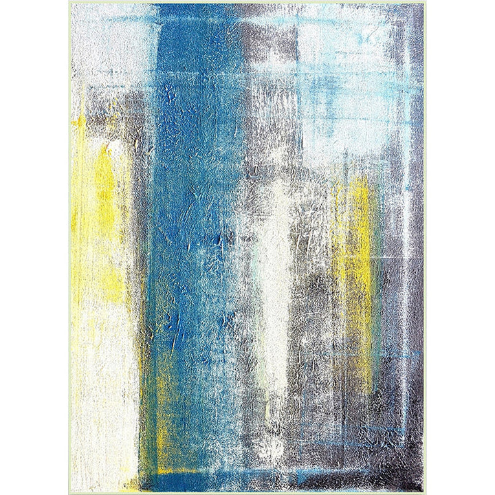 Gray Bedroom Rug Modern Abstract Watercolor Pattern Rug Polyester Washable Rug | Bowlift