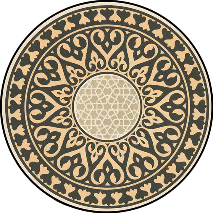 BowLift | Americana Southwestern Rug Black and Yellow Polyester Rug Non-Slip Back Rug for Bedroom