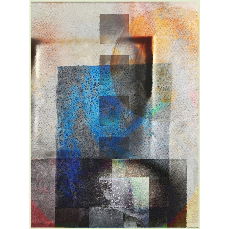 Modern decorative rug in ivory with abstract rust pattern rug polyester washable area rug | Bowlift