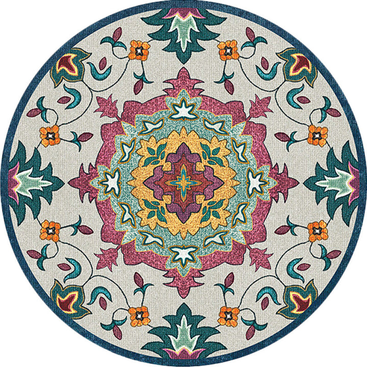 BowLift | Classic Blue and Red Americana Carpet Synthetic Tribal Carpet Non-Slip Back Carpet for Bedroom