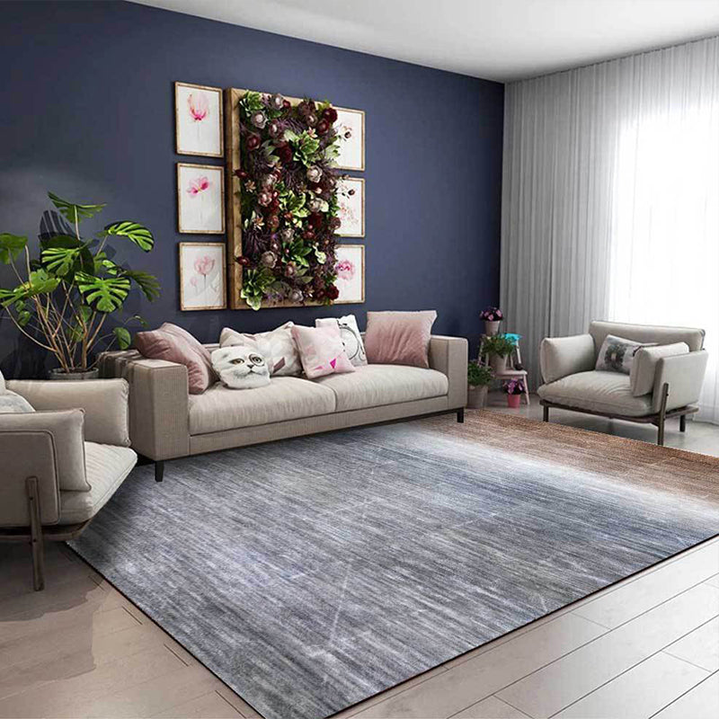 Modern living room carpet in gray abstract ombre stripe pattern carpet polyester washable carpet for the area | Bowlift