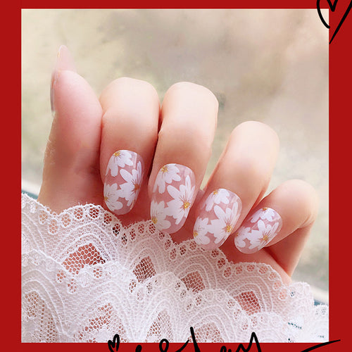 Floral Artistic Press-On Nail Tips