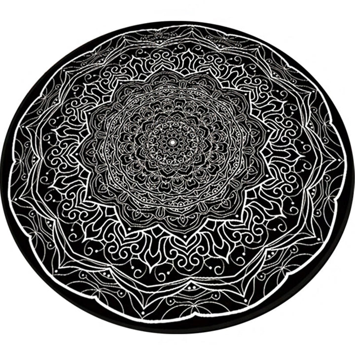 BowLift | American Southwestern Carpet Black and White Polyester Carpet Washable Area Rug for Living Room