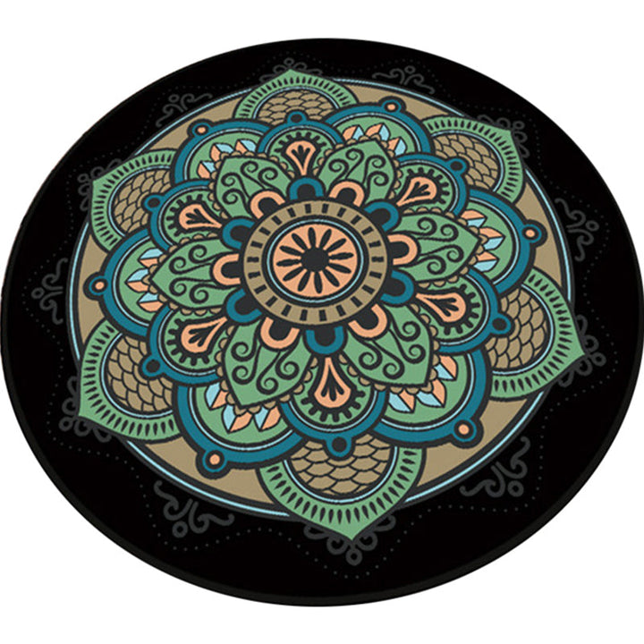 BowLift | Retro green Southwest rug polyester tribal area rug washable rug for bedroom