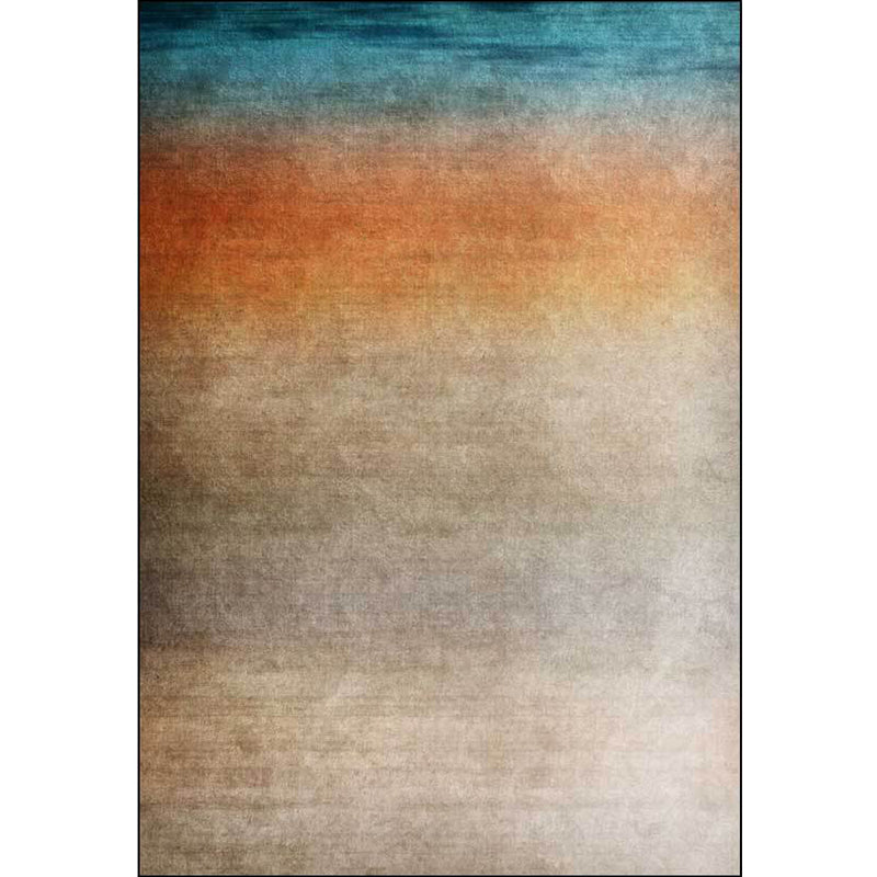 Modern living room rug in brown abstract ombre pattern rug polyester washable rug for the area | Bowlift