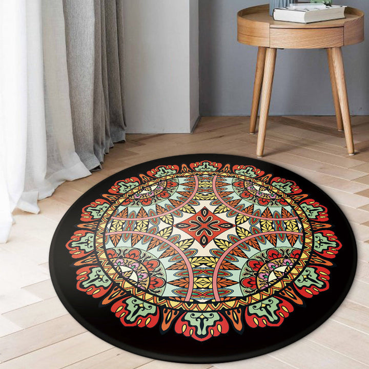 BowLift | Southwest Tribal Carpet Red and Black Polyester Rug with Non-Slip Back Area Rug for Bedroom