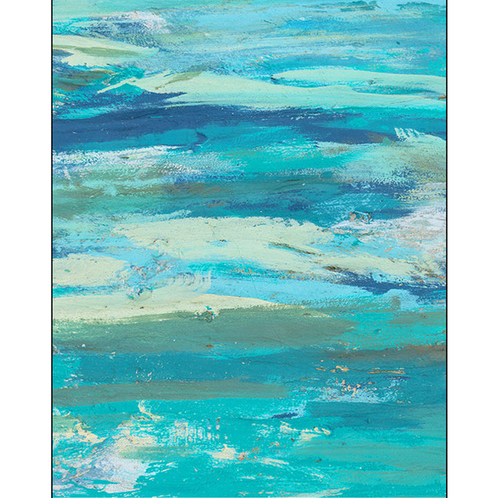 Blue bedroom rug Modern abstract oil painting pattern rug polyester washable rug | Bowlift