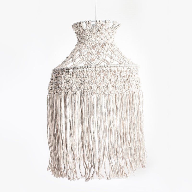 Macramé Hanging Pendant Light Bowlift