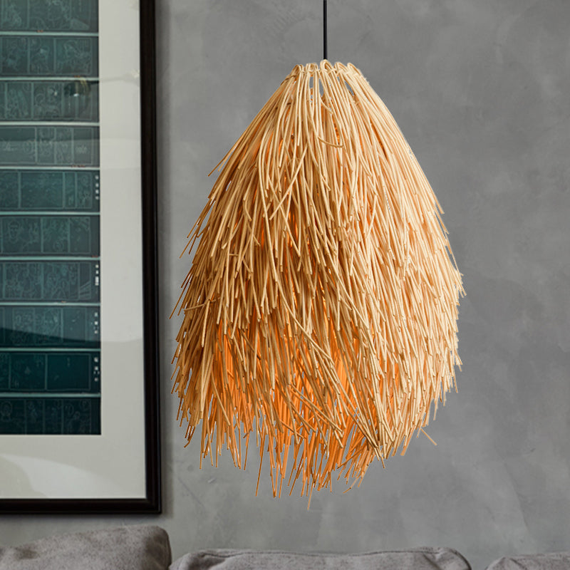 BowLift | RattanGlow Pendant Light - Elegant rattan hanging light with Asian influences