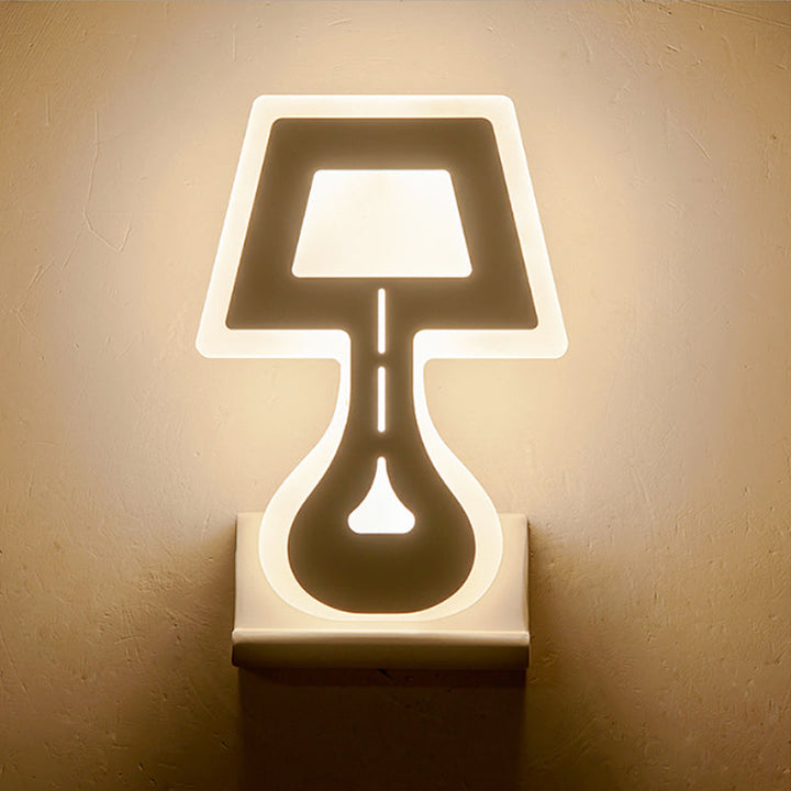 BowLift | Modern LED Wall Lamp with Acrylic Shade Black/White Desk Lamp Shapes Wall Lighting in Warm/White Light