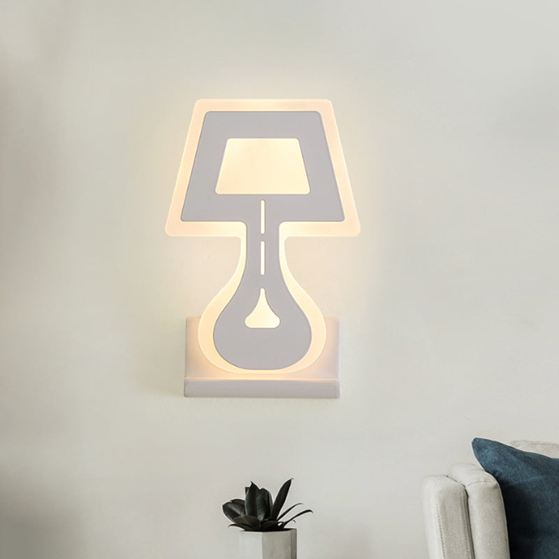 BowLift | Modern LED Wall Lamp with Acrylic Shade Black/White Desk Lamp Shapes Wall Lighting in Warm/White Light