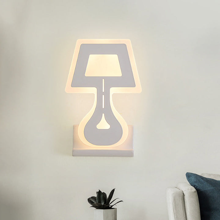 BowLift | Modern LED Wall Lamp with Acrylic Shade Black/White Desk Lamp Shapes Wall Lighting in Warm/White Light