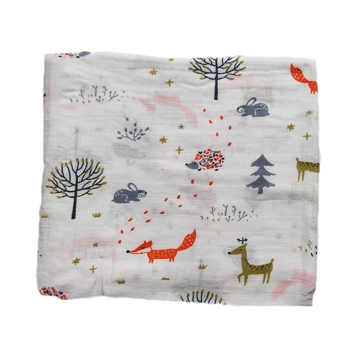 Cute Patterned Muslin Swaddle Blanket Bowlift