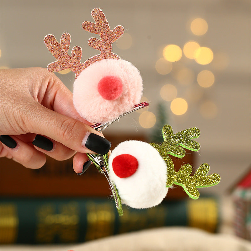 Festive Reindeer Hair Clip Bowlift