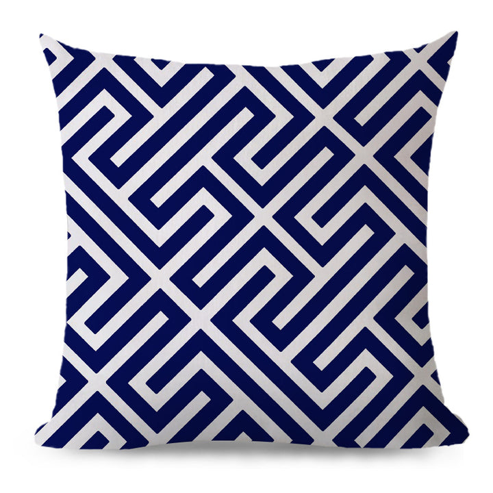 Decorative cushion cover with chevron zigzag pattern and concealed zipper Bowlift