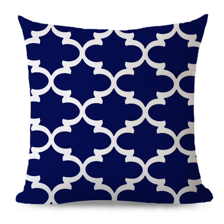 Decorative cushion cover with chevron zigzag pattern and concealed zipper Bowlift