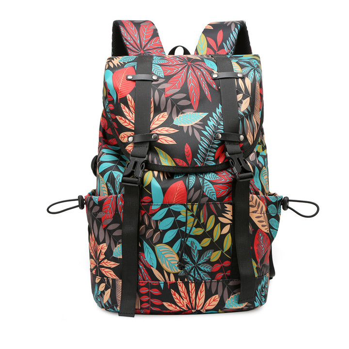WoFloral Patterned Multi-Compartment Backpack Bowlift
