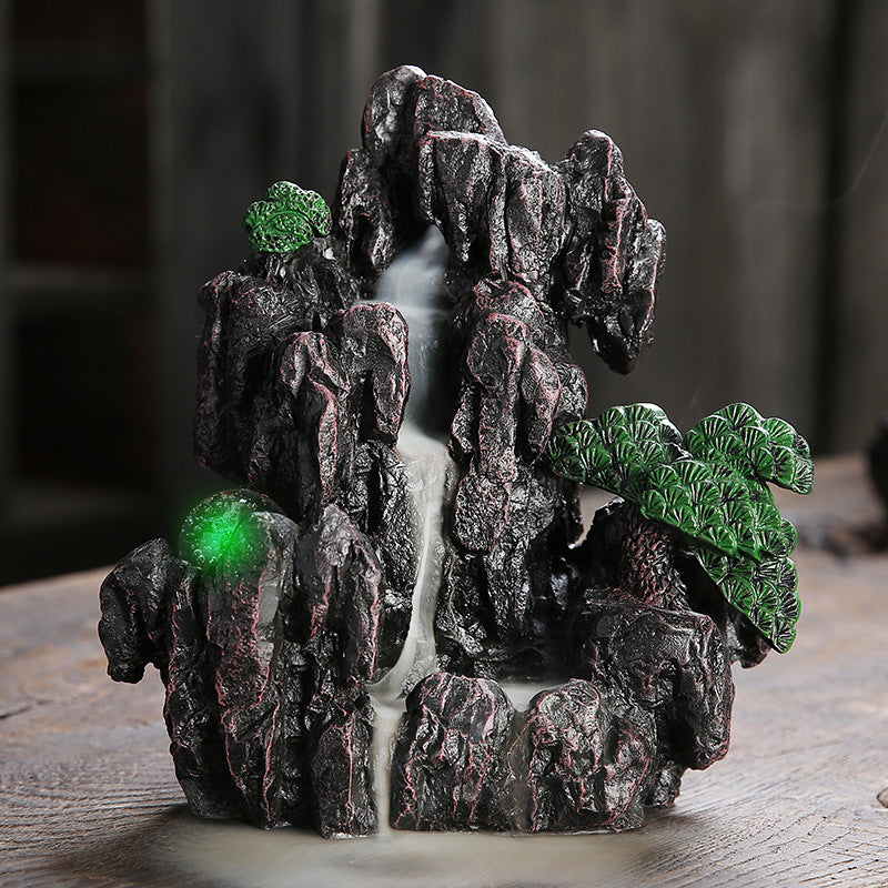 Decorative Rock Waterfall Incense Holder