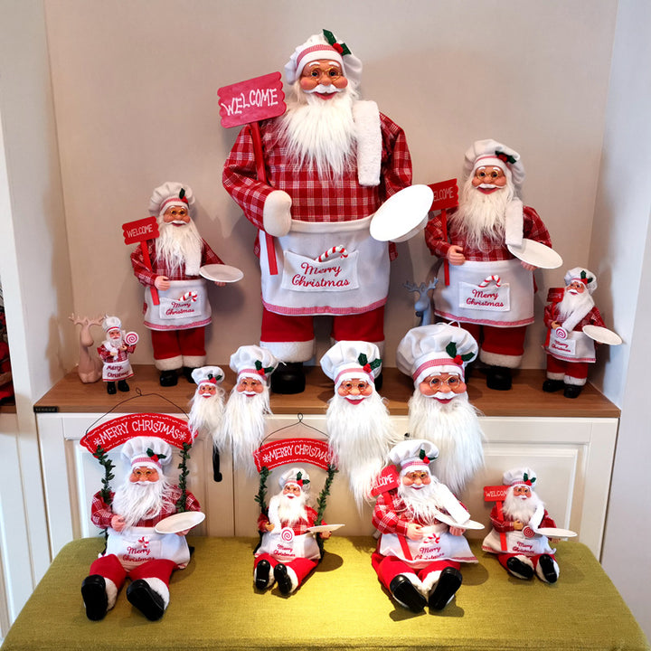 Decorative Santa Claus figurine set