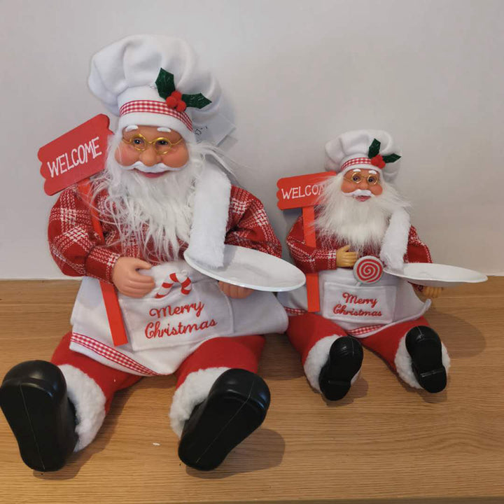 Decorative Santa Claus figurine set