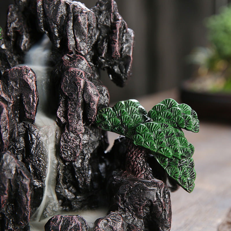 Decorative Rock Waterfall Incense Holder