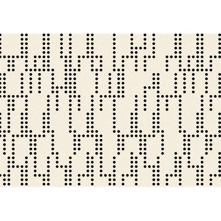 Unique dotted line pattern rug Beige Modern rug Polyester Washable Non-slip backing Rug for the living room | Bowlift